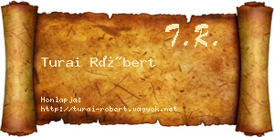 Turai Róbert névjegykártya